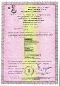 Mas Ship Management Full Term DOC Certificate